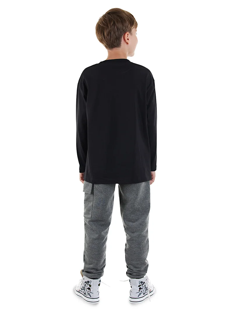 دينوكيدس طقم بنطلون وتيشيرت للأولاد بتصميم ديناصور